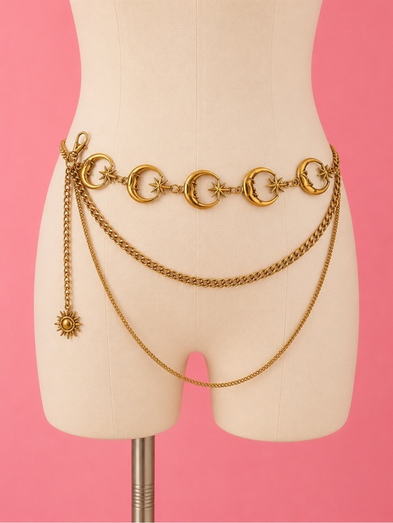 Vintage Gold Celestial Chain Belt main image 9
